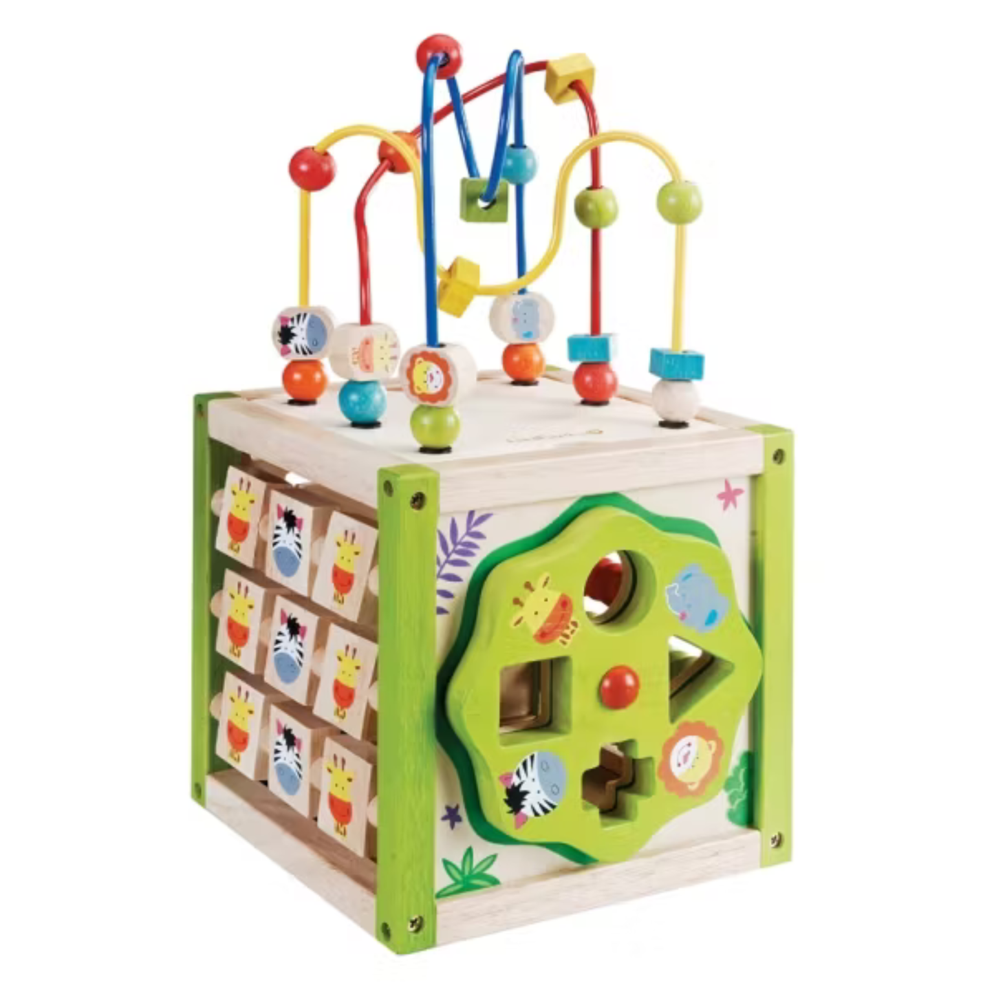 Aktivitetskub i trä – 5-i-1 – EverEarth