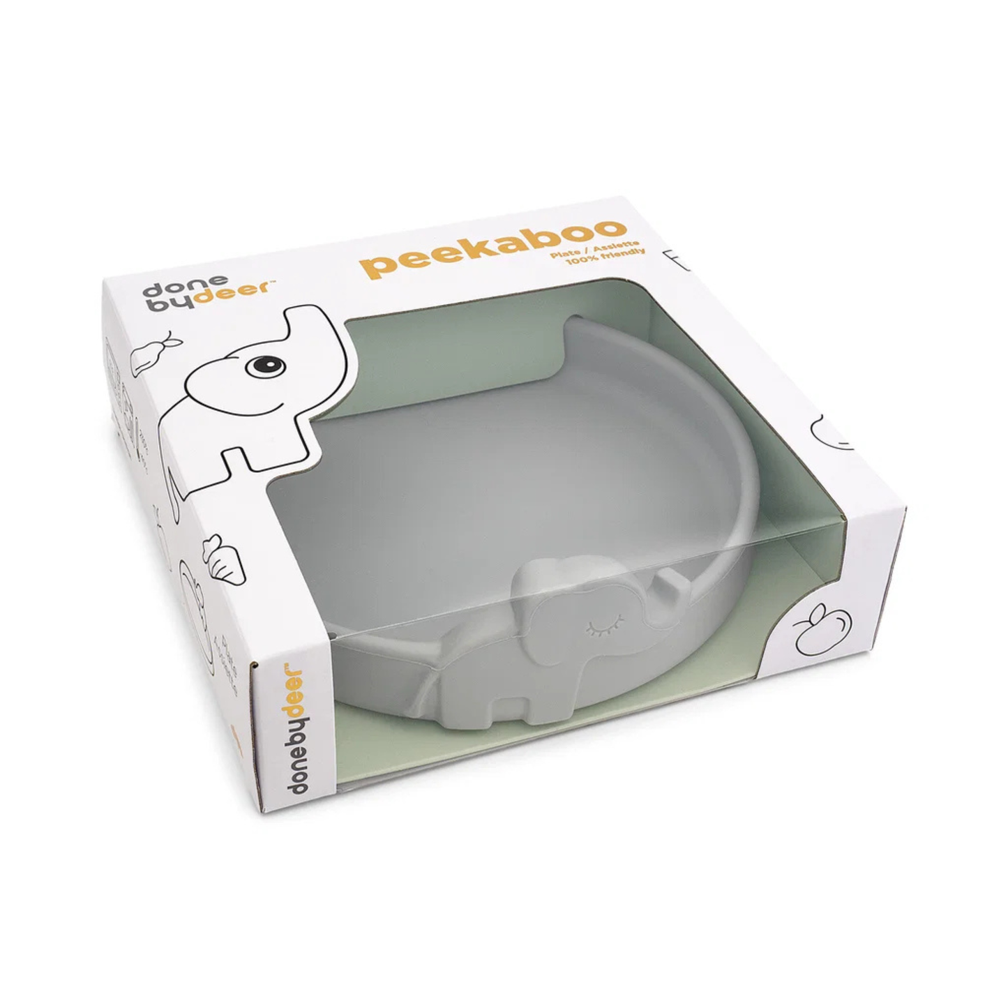 Peekaboo Plate Elphee Grå – Done by Deer