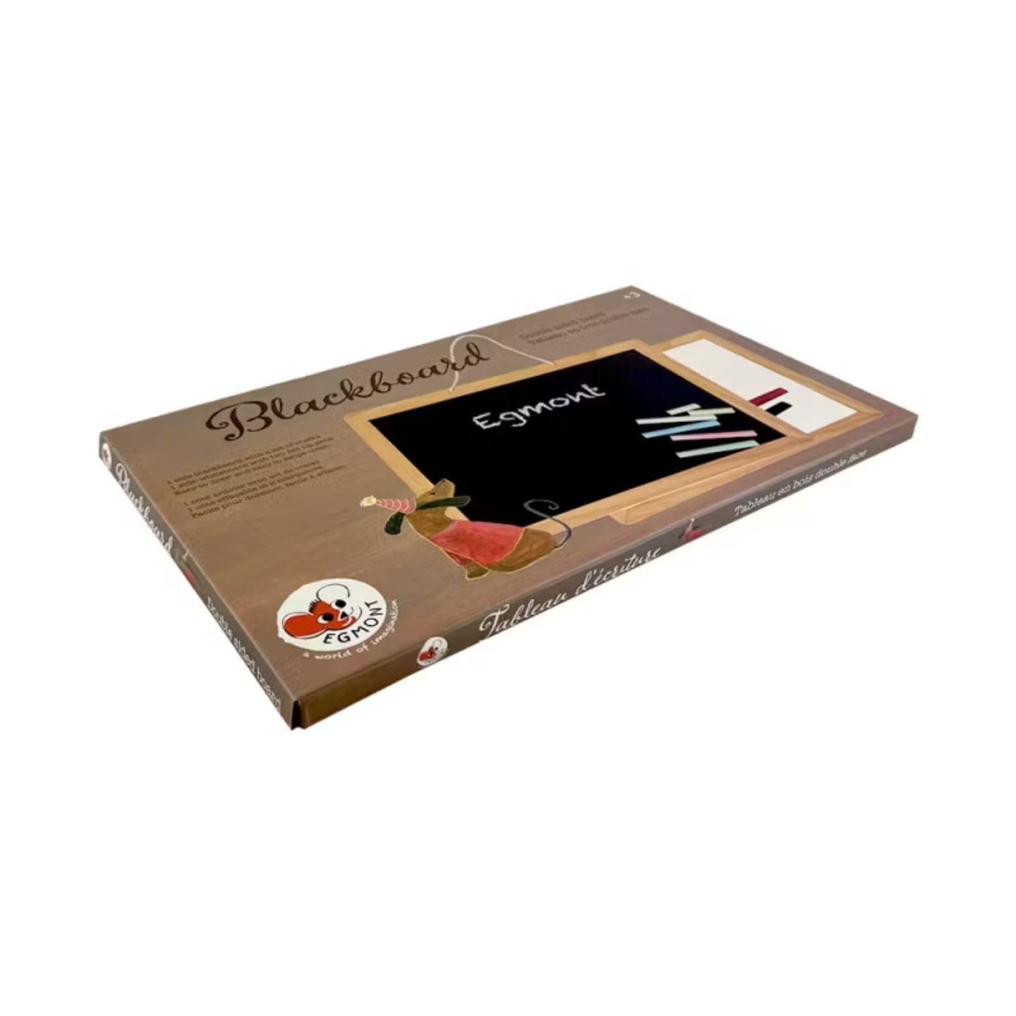 Vändbar griffeltavla & whiteboard med kritor – Egmont Toys