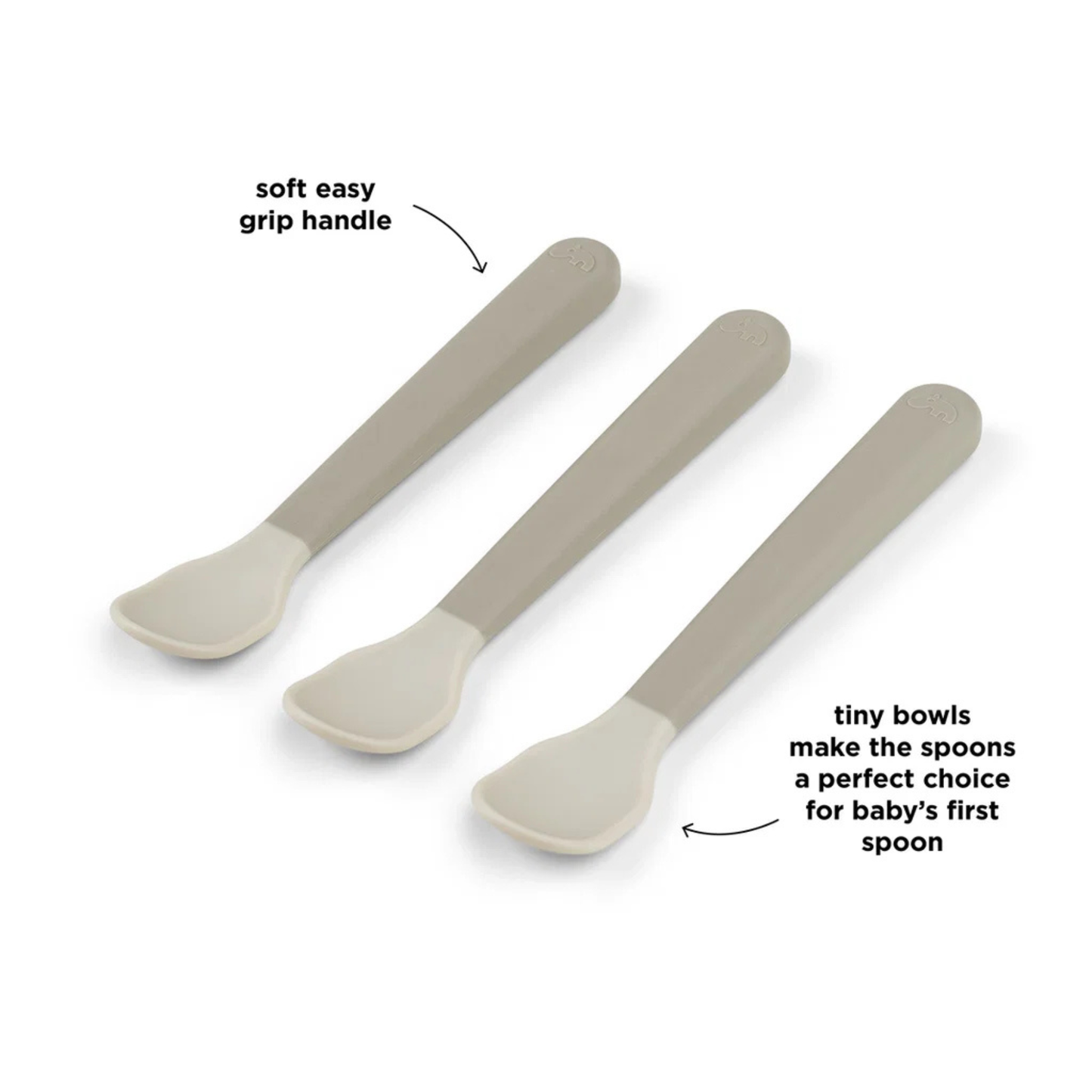 Foodie Easy-Grip Babyskedar 3-pack Beige – Done by Deer