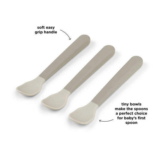 Foodie Easy-Grip Babyskedar 3-pack Beige – Done by Deer