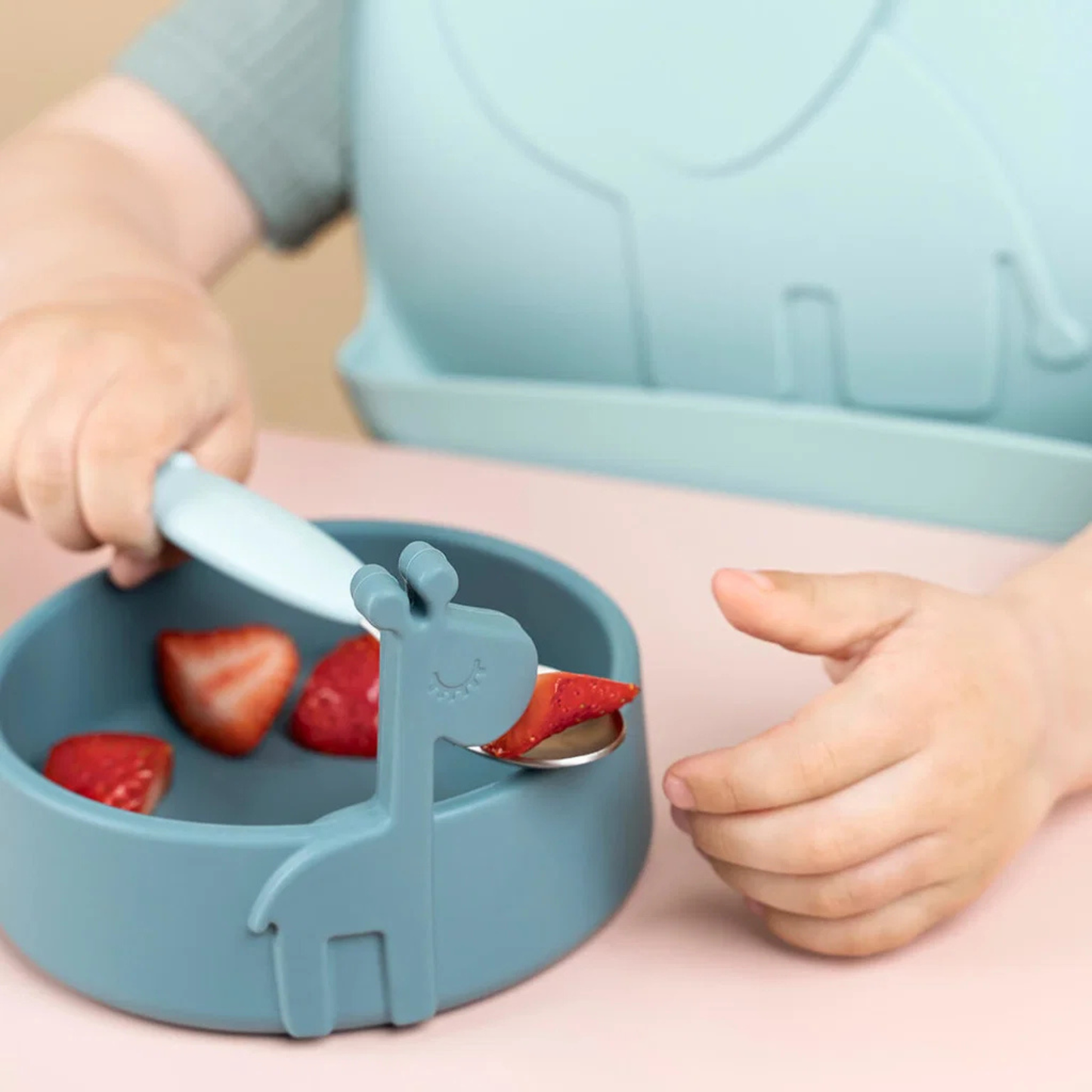 Peekaboo First Meal Set Deer Friends Blå – Done by Deer