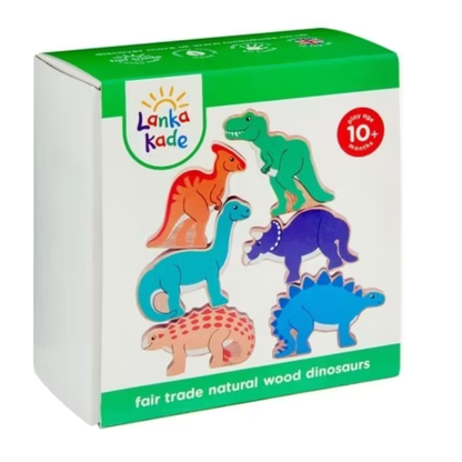 Dinosaurier i trä 6-pack – Lanka Kade