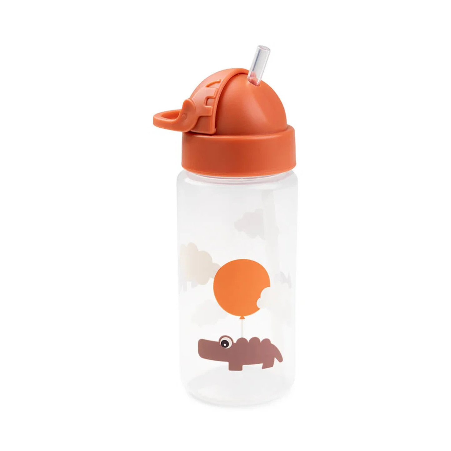 Sugrörsflaska Happy Clouds 350 ml Orange – Done by Deer