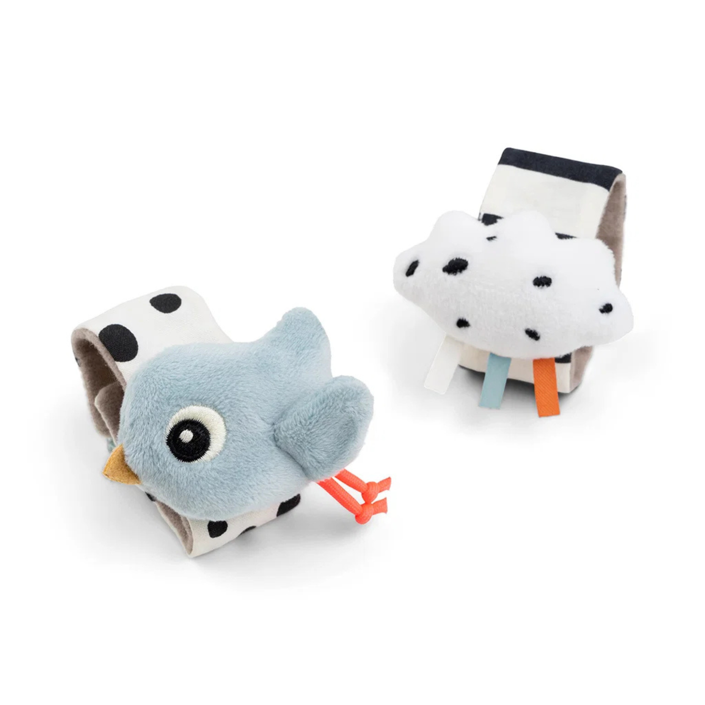 Handledsskallra 2-pack Happy Clouds Blå – Done by Deer