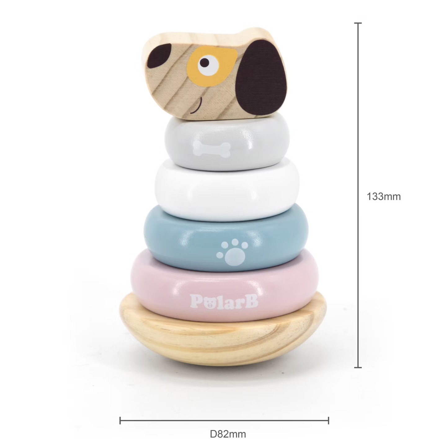 Stapelklossar Trä Hund – PolarB by VIGA