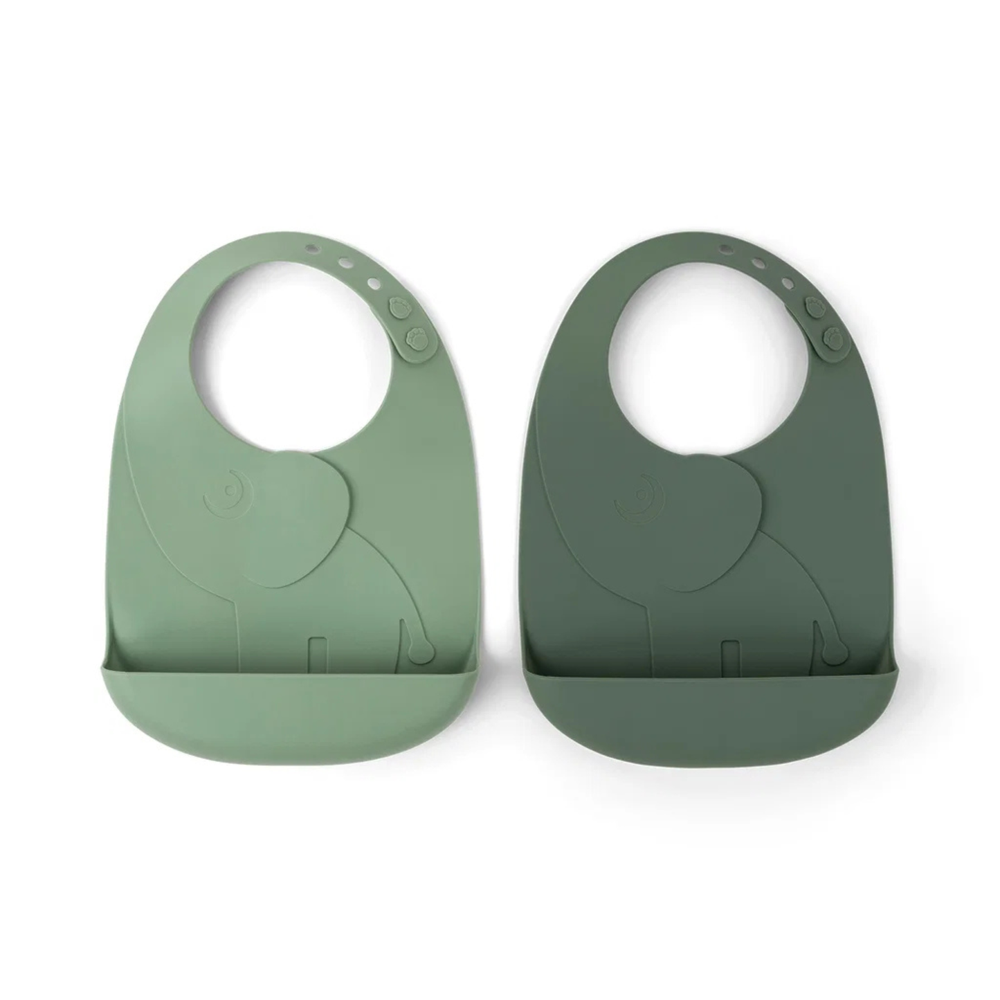 Peekaboo Bib 2-pack Elphee Grön – Done by Deer