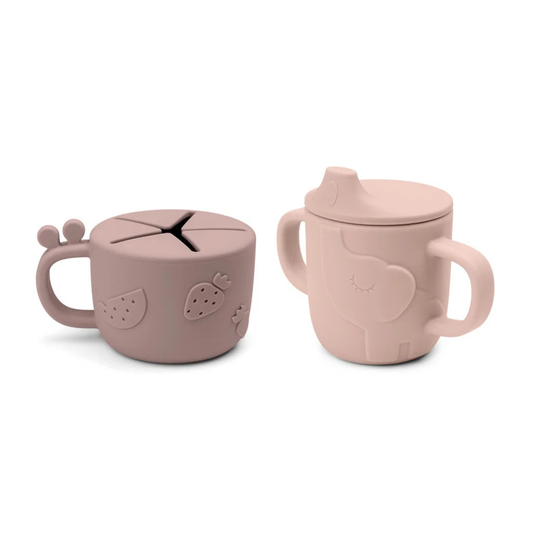 Peekaboo Spout & Snack Cup Set Deer Friends Puder – Done by Deer