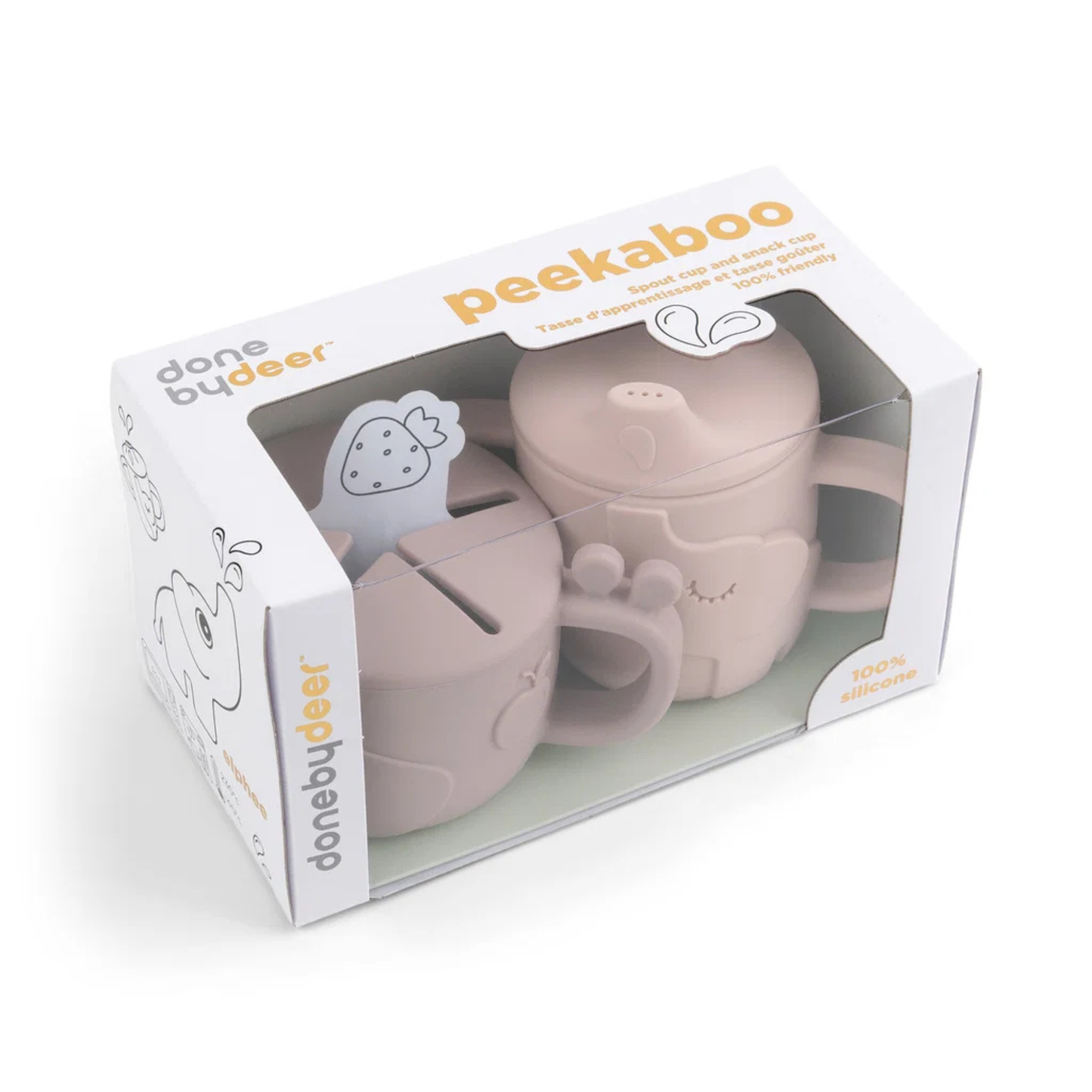 Peekaboo Spout & Snack Cup Set Deer Friends Puder – Done by Deer