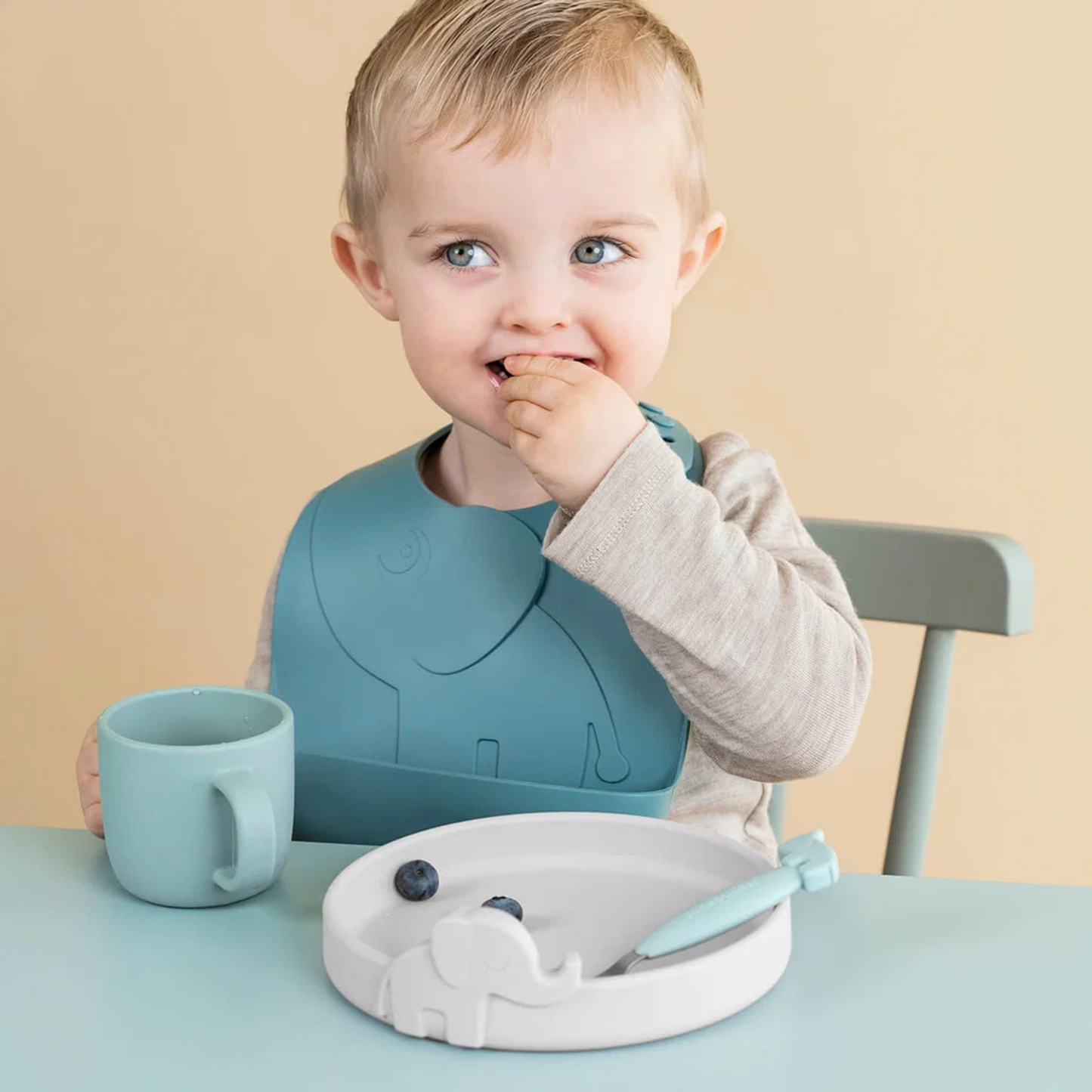 Peekaboo Plate Elphee Grå – Done by Deer