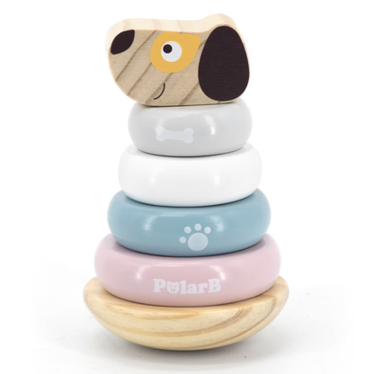 Stapelklossar Trä Hund – PolarB by VIGA