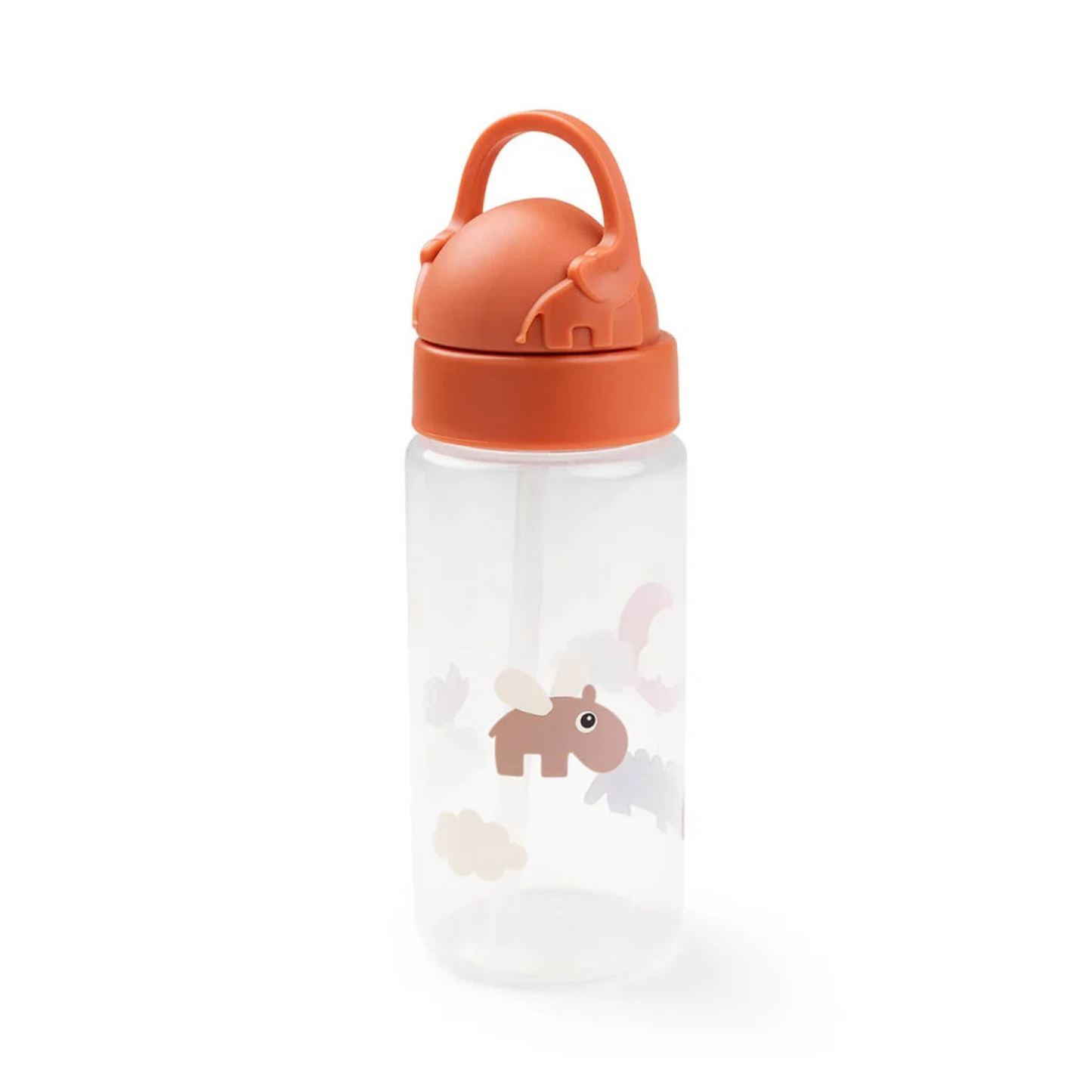 Sugrörsflaska Happy Clouds 350 ml Orange – Done by Deer